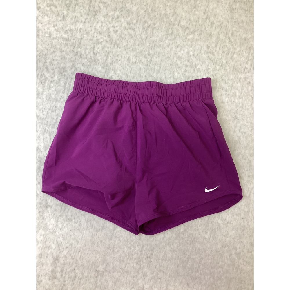 Nike One Girls Dri-FIT Training Shorts Purple DX4967-503 Kids Large L